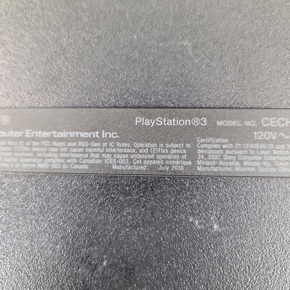 Sony PlayStation 3 Slim PS3 320GB Black Console Gaming System CECH-2501B Tested - Picture 12 of 12